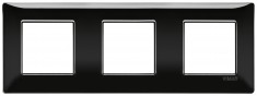 Ramka ozdobna, technopolimer, 6M (2+2+2), czarny
