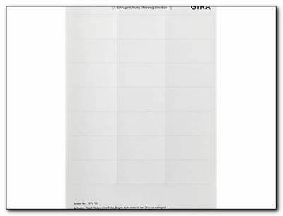 Arkusz opisowy 33,5x67mm Urz dodatkowe biały