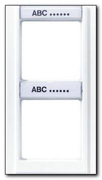 Ramka 2-krotna pionowa z polem opisowym, biały