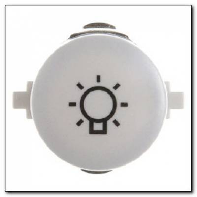 Przycisk do łącznika i sygnalizatora E10 z symbolem światła; śnieżnobiały; 1930/Glas/Palazzo Numer katalogowy: 1226