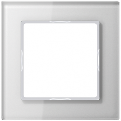 Ramka 1-krotna, szkło biały