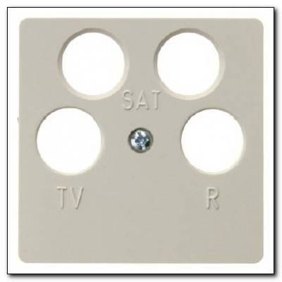 Płytka centralna do gniazda antenowego 4-wyjściowego; kremowy; System płytek centralnych Numer katalogowy: 148402