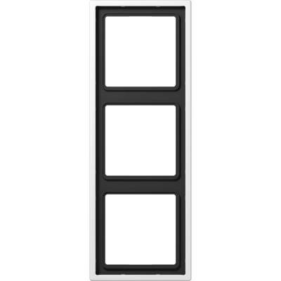 Ramka 3-krotna biały (stal nierdzewna)