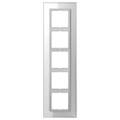 Ramka 5-krotna, szkło białe