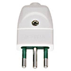 Wtyczka, standard włoski S11, biała