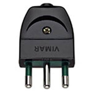 Wtyczka, standard włoski S17, czarna