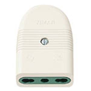 2P+E 16A P17/11 axial outlet white