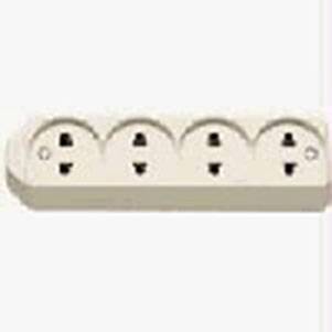 Multi-outlet 4USA+EU ivory