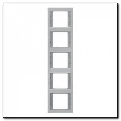 Ramka 5-krotna pionowa; stal szlachetna nierdzewna; K.5 Numer katalogowy: 13537004