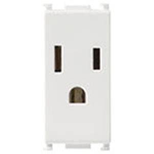 Gniazdo 2P+E, 15A, 127V, standard amerykański, 1M, biały