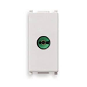 Współosiowe gniazdo TV, 2 uchwyty, połączenie, 1M, biały