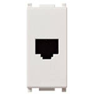 Gniazdo telefoniczne, RJ11, 1M, biały