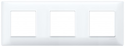 Ramka ozdobna, technopolimer,6M (2+2+2), biały