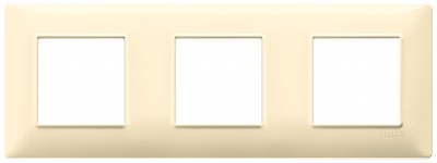 Ramka ozdobna, technopolimer, 6M (2+2+2), kremowy