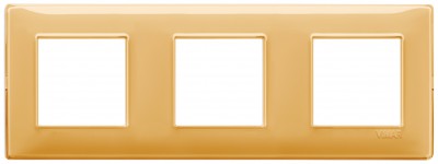 Ramka ozdobna, technopolimer 6M (2+2+2) 71mm Reflex amber