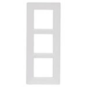 Ramka ozdobna, technopolimer,6M (2+2+2), biały