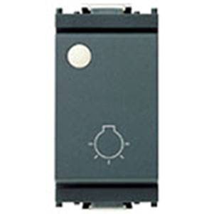 Przycisk 1P, NO, 10A, symbol - lampka, świecący wskaźnik, 1M, antracyt