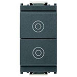 Dwa niezależne przyciski 1P, NO, 10A, symbol ogólny, 1M, antracyt