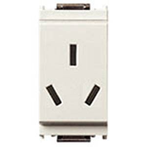 Gniazdo 2P+E, 10A, standard argentyński, SICURY, 1M, biały