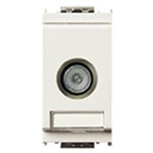 Gniazdo antenowe TV-RD-SAT, męskie, przelotowe, 10dB, 1M, biały