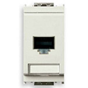 Gniazdo komputerowe RJ45, kat. 5e, Netsafe FTP 110, 1M, biały