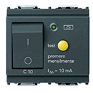 Wyłącznik różnocowo-prądowy 1P+N, 10mA, C10, 2M, antracyt
