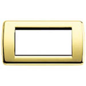 Ramka ozdobna, Round, metal, 4M, polerowany złoty