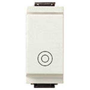 Przycisk 1P, 10A, symbol ogólny, 1M-zmniejszony, biały