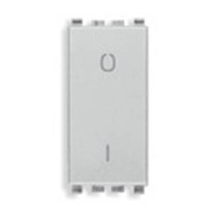 Łącznik jednobiegunowy 2P, 16AX, 1M, srebrny