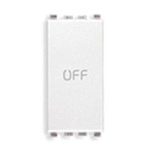 Przycisk 1P, NO+NC, symbol OFF, 10A, 1M, biały