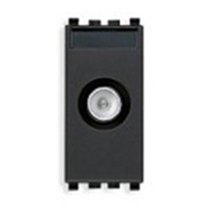 Gniazdo antenowe TV-RD-SAT, męskie, końcowe, 1dB, 1M, antracyt