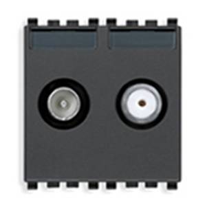 TV-RD-SAT single-conn.out.2outs grey