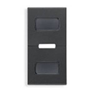 Klawisz, bez symbolu, z 2 polami opisowymi, 1M, antracyt