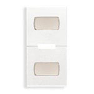 Klawisz, bez symbolu, z 2 polami opisowymi, 1M, biały