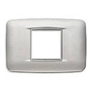 Ramka ozdobna, Round, metal lakierowany, 2M-centr, matowy srebrny