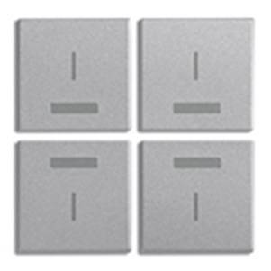 4 przyciski, 1M, Symbol I, srebrny