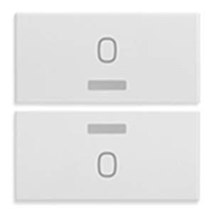 2 przyciski, 2M, Symbol O, biały