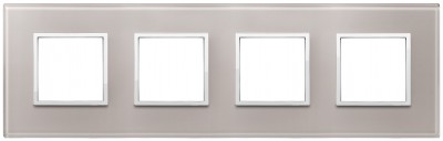 Ramka ozdobna 8M (2+2+2+2) 71mm pearl grey