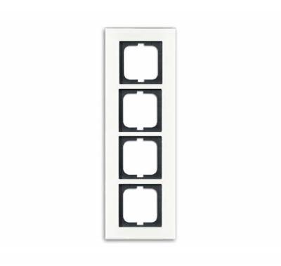 Ramka 4-krotna szkło białe CARAT