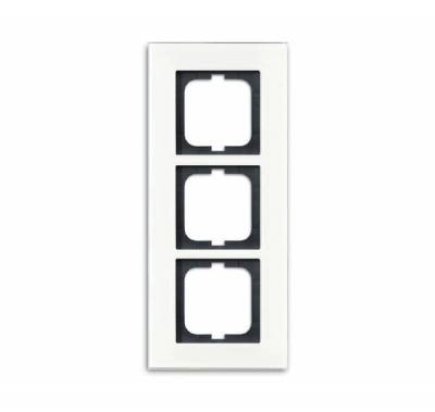 Ramka 3-krotna szkło białe CARAT