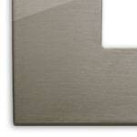 Ramka ozdobna Classic, 1M-centralnie (do puszki fi60), metalowa, szczotkowane aluminium