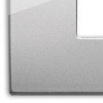 Ramka ozdobna Classic, 2M-centralnie (do puszki 3M), metal lakierowany, srebrna