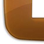 Ramka ozdobna Round, 1M-centralnie (do puszki fi60), Reflex, karmelowy