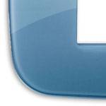 Ramka ozdobna Round, 1M-centralnie (do puszki fi60), Reflex, morski niebieski