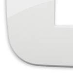 Ramka ozdobna Round, 1M-centralnie (do puszki fi60), technopolimer, biały