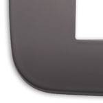 Ramka ozdobna Round, 8 (4+4)M, metalowa, ciemny nikiel