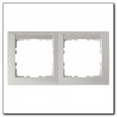 Ramka 2-krotna pozioma z polem opisowym; śnieżnobiały, połysk; S.1 Numer katalogowy: 10228919