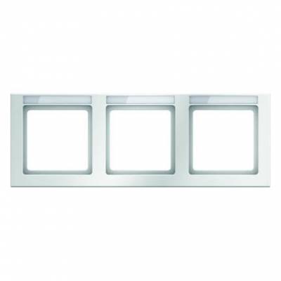 Ramka 3-krotna pozioma z polem opisowym mechanizmu; śnieżnobiały, aksamit; Q.2 Numer katalogowy: 10236099