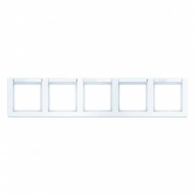 Ramka 5-krotna pozioma z polem opisowym; śnieżnobiały, aksamit; Q.1 Numer katalogowy: 10256019
