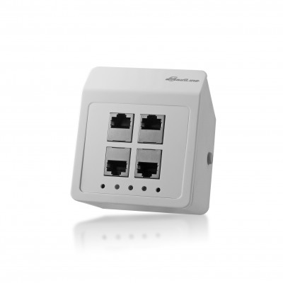 Gniazdo Mainline Ethernet 4xUTP, białe